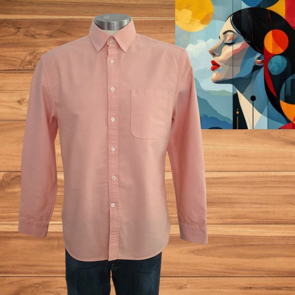 Jos. A. Bank Light Orange Casual‎ Button Down Shirt Mens
